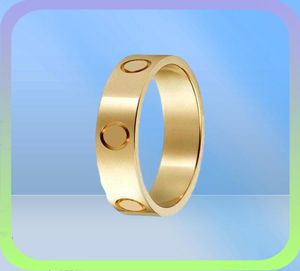 4mm 5mm Titanium Steel Silver Love Ring Men and Women Rose Gold Couple Engagement Birthday Festival Things927599