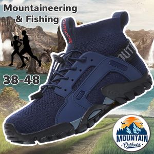 Sapatos de grife ao ar livre Mens Breath Mans Mountain Walking Shoe Aantiskid Caminhadas Sapatos Resistentes ao Desgaste Treinamento Tênis Treinador Corredor Casual