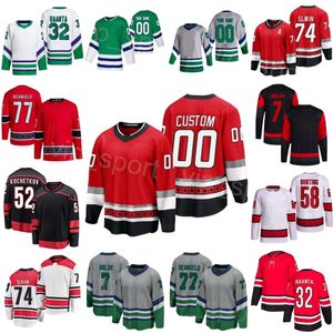 Custom Hockey 32 Antti Raanta Jersey 52 Pyotr Kochetkov 77 Tony DeAngelo 7 Dmitry Orlov 74 Jaccob Slavin 58 Michael Bunting 20 Sebastian Aho Sewn On Youth Women Men