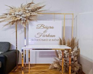 2 pçs decoração de casamento ao ar livre arco flor bem vindo festa aniversário balão titular ferro outdoor suporte publicidade rack palco dess7525072