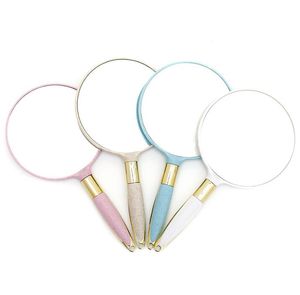 Creative women Makeup Vanity Mirror Kit Vintage Mirrors With Handle Women Round Hand Hold Cosmetic Mirrors High Definition Portable Travel Mirror