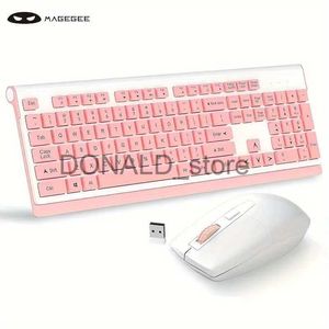 Teclados Magegee Wireless Keyboard Mouse Combo MageGee V650 Quiet Full Size 2.4G Ultra-Thin Wireless Keyboard and Mouse Set com número J240117