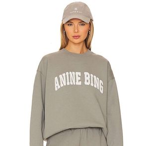 AB Women Tyler Sweater ANINE Designer Pure Cotton Sweatshirts Pullover Embroidery Letters Hoodies BING