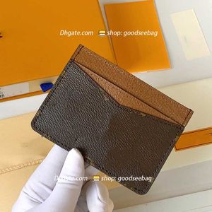 Fashion designer woman card holder cash wallet original box flower grid cards slot women girls ladies M60166 M61732