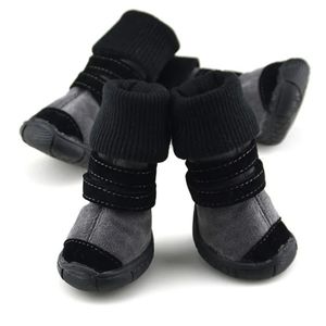 Winter Dog Shoes Waterproof Antislip Cotton Boots Paw Protectors Rain Large Pet 240117