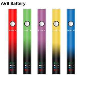 OEM/ODM Batteria Vape personalizzata 380mAh 510 Preriscaldamento filo Vaporizzatore Pod Sigarette elettroniche Penna VV Batterie Kit caricatore USB per atomizzatori olio denso Cartucce E Cigs Pen 5 colori