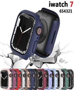 Fall för Apple Watch 7 Case 41mm 45mm 44mm 40mm 42mm 38mm Tillbehör PC Protector Bumper Cover IWatch Series 6 SE 5 4 3 Case4895826