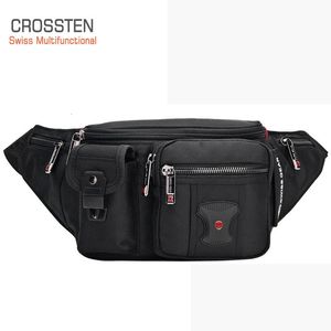 Swiss-Multifunctional waist pack Men bag black Belt bag fanny pack bum bag waist pouch hip bag Waterproof Riding pouch 240117