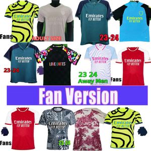 23 24 Gunner Soccer Jerseys fans Martinelli Smith Rowe Saka 2023 2024 Football Shirt Men Kit Odegaard Nketiah G.Jesus Fabio Vieira Zinchenko Saliba Pepe