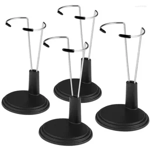 Piatti decorativi 4 pezzi Supporti per bambole Supporti per display per action figure Supporti per staffe Negozio per la casa Nero. SPEDIZIONE GRATUITA su ordini idonei