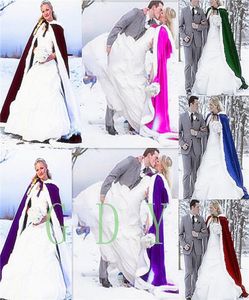 Elegancki tani 2016 ciepły przylądek ślubny biały zimowy płaszcz futra kobiety Wesder Bolero Jacket Bridal Cloaks Wedding Płaszcz Bridal Wint2622625