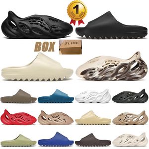 With Box Designer Slides Foam Runners OG Slippers Mens Women Slide Desert Sand Glow Green Outdoor Runner Slipper Walk loafers shoe Size 36-48