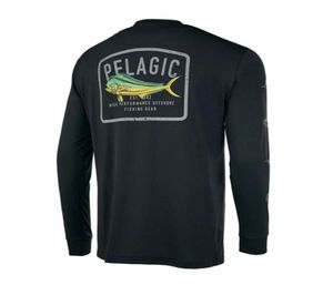Pelagiczne odzież rybacka letnie topy noś koszulkę koszulkę Camisa de pesca hat kurtka rybacka z kapturem ochrony UV 229723421