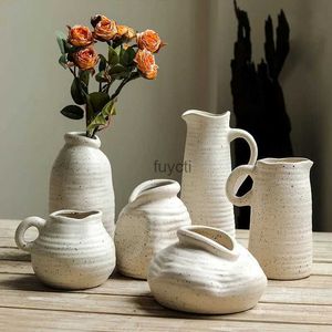 Vasos nors vaso retro vasos de decoração para casa vaso de flores decoração vaso de flores decoração do quarto moderno nórdico decoração da sala de estar yq240117