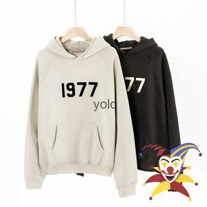 Felpe con cappuccio da uomo Felpe con cappuccio 2023fw Uomo Donna 1 1 Migliore qualità Serie 1977 Pullover oversize floccati Hoodedyolq