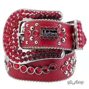 Bb Simon Belt 2023 avec boucle B rouge Bb Belt Simon Mens Womens Ceinture pour cadeau d'anniversaire Ceinture de luxe Designer Retro Needle Buckle 348