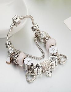 Bracciale con perline di perle di vetro 17 cm 18 cm 19 cm 20 cm 21 cm Set di amore fai-da-te color diamante ornamenti a mano in rilievo intero6570647