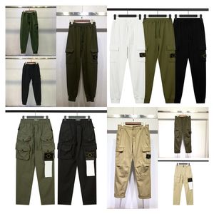 Men's casual pants Fashion designer Autumn/Winter embroidered badge couple warm overalls cotton Terry sweatpants Outdoor sports M-2XL 14 colors