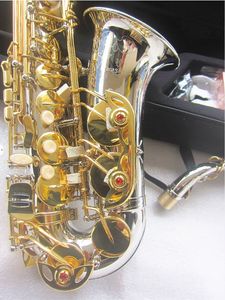 Brandneues WO37 Altsaxophon, Nickel-Silber-Beschichtung, Goldschlüssel, professionelles Super-Play-Saxophon-Mundstück mit Koffer