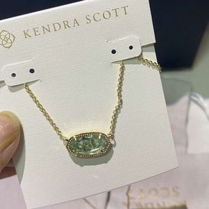 Designer Kendras Scotts Neclace Jewelry Singaporean Chain Elegance Oval Necklace K Necklace Female Collar Chain Female Necklace As A Gif 7405