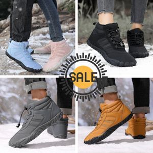 Botas de marca masculinas botas de neve de inverno à prova dwaterproof água tênis de couro quente botas masculinas ao ar livre botas de caminhada sapatos de trabalho tamanho grande 35-48