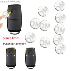 Neue 2/5/10 stücke 14MM Auto Remote Key Aluminium Aufkleber für KEYDIY KD/Xhorse VVDI Steuerung für BMW/VW/Skoda/Nissan/Ford Zubehör