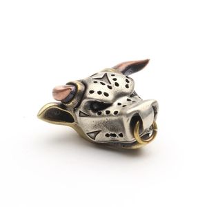 White Brass Copper OX Head Knife Beads Outdoors DIY Tools EDC Lanyard Pendants Key Rings Accessories 240117