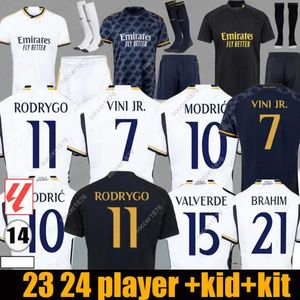 Bellingham 23/24 Soccer Jerseys Vini Jr Mbappe Modric Fans Player 2023 2024 Football Shirt Real Madrids Rodrygo Camaveringa Camisetas Men Kids