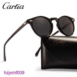 Pzhp óculos de sol polarizados carfia 5288 oval designer para mulheres homens proteção uv óculos de resina acatato 3 cores com caixa