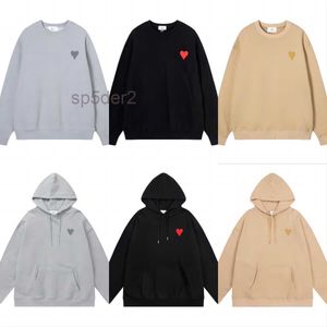Men's and Women's Designer Hoodie Paris High Quality Sweater A-word Red Love Thin Round Neck Pullover Couple Sweatshirt Long Sleeved Ze YSP2 YSP2