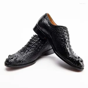 Scarpe eleganti RVH Pelle di coccodrillo Uomo Forma Uomo Business Tempo libero Moda Britannica di alta qualità