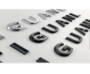 Do Tiguan Styling Stylizacja Refitting Middle Hood Trunk Logo Odznaka naklejka Chrome Mat Blosy Black 3D Font Letters Emblem9610153