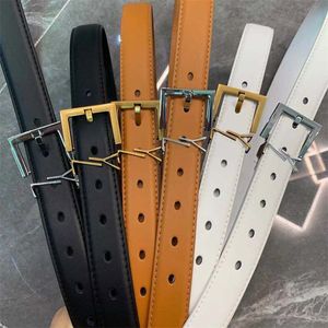 Belts For Women Designer Y Needle Buckle Mens Belt Leather Black White Brown Narrow Waistband Women Dress Waist Band Designer Luxury Belt