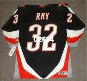 Męskie hokej 32 Rob Ray 1999 CCM Retro Away Home Hockeys Jersey Custom Dowolne nazwisko lub numer retro koszulki 4974799