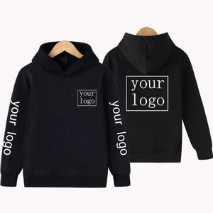 Personalizado menino menina hoodies casual manga longa crianças hoodie diy imagem de texto roupas frontback impressão moda camisolas topos 240116