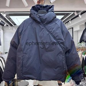 Herrarna ner parkas mensjackor funktionell stil bröd puffer jacka parkor för män kvinnor diagonal blixtlås huva löst tjockare coatSephemeralew z240606