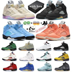 Jumpman 5 Basketball Shoes 5s White Cement Sneakers Racer Blue Fire Red Dark Concord Safety Orange Green Bean What The for mens Trainer Sports Sneakers