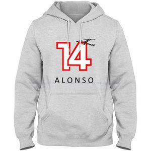 Fernando Alonso Firma Grafica-Luce | Regalo perfetto Felpa con cappuccio in cotone 100% Racing Mclaren Motorsport Lewis Hamilton Driver