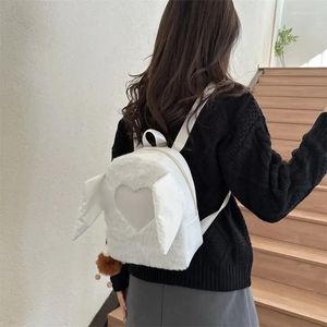 Torby szkolne 2024 Kobiety pluszowe plecak o dużej pojemności urocza torba na futra