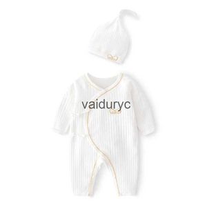 Pullover Lawadka 0-6m Spring Baby Girls Boys Romper Hat Cotton White Clothes for Girls Fashion Spädbarn Jumpsuit Nyfödda barn 0 till 3 m H240508