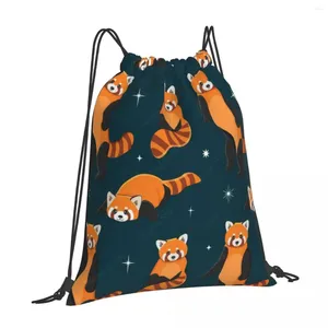 Einkaufstaschen Red Panda Sports Gym AufbewahrungsrucksackMaßgeschneiderte Rucksäcke mit Kordelzug, ideal für Schulcamping und leichte Wanderausflüge