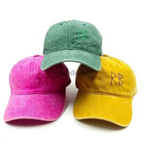 Bonés de bola lavado algodão feminino boné de beisebol masculino letras costuradas à mão 2024 nova primavera e verão boné de beisebol gorra chapéu yq240117