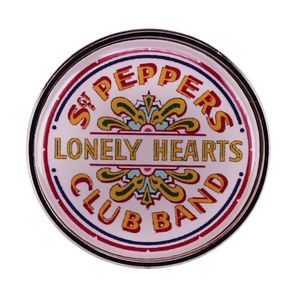 The Beatleees Sgt Peppers Lonely Hearts x Club Band Logo Enamel Pin Button1980815