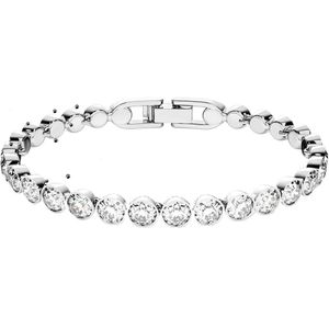 Swarovski Bracelet Designer Luxury Fashion Women Original Quality Tennis Bracelet And Earring Jewelry Collection Rhodium Finish Clear Crystals