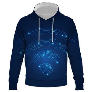 Future technology 3D Printed Hooded Sweatshirts Men Women Fashion Casual Pullover Harajuku Streetwear Oversized Hoodie 240116