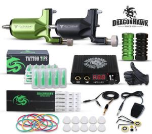 DragonHawk Tattoo Kit 2ロータリーモーターマシンパワー供給針のヒントSet4862895