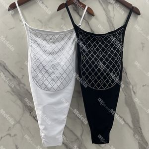 Crystal Bathing Suit Letter Rhinestone Swimwear Women Swimsuit One Piece Sexy Backless Bikinis