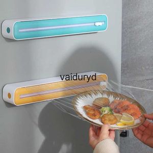 Altri utensili da cucina Dispenser per pellicola trasparente 2 in 1 Dispenser per pellicola trasparente Dispenser per pellicola trasparente Saran Dispenser per involucro Foglio di alluminio Iniettore di carta pergamena Utensili da cucinavaiduryd