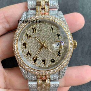 Cinturino per orologi di design Orologio con diamanti Acciaio 904L Vetro zaffiro diamante impermeabile Movimento meccanico completamente automatico di alta qualità Impermeabile 50 metri