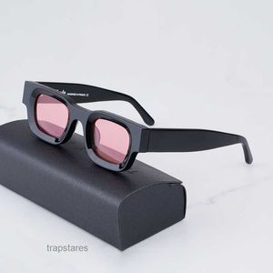 Rhude Thierry Lasry Rhevision-101 schwarze quadratische Sonnenbrille für Herren, leichte Luxus-Acetat-Sonnenbrille im High-Street-Stil WHRP